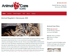 Tablet Screenshot of animalcarevancouver.com